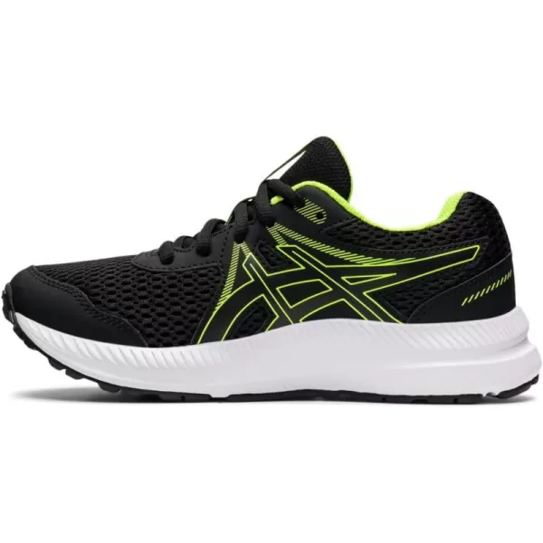 imageASICS Kids Contend 7 Grade School Running ShoesBlackHazard Green