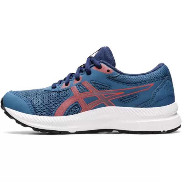 imageASICS Kids Contend 8 Grade School Running ShoesAzureCherry Tomato
