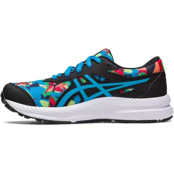 imageASICS Kids Contend 8 Grade School Running ShoesBlackIsland Blue