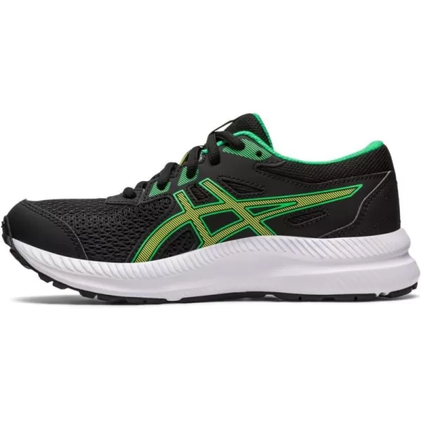 imageASICS Kids Contend 8 Grade School Running ShoesBlackLime Zest
