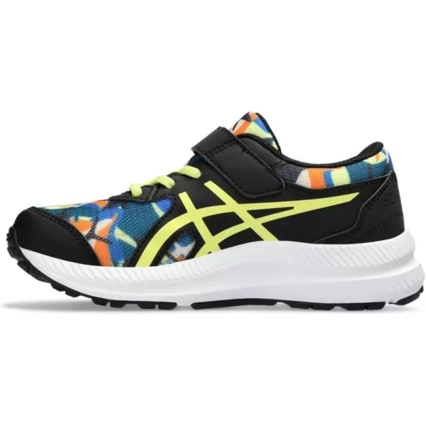 imageASICS Kids Contend 8 PreSchool Running ShoesBlackGlow Yellow