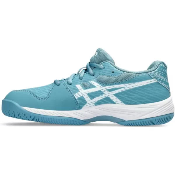 imageASICS Kids GelGame 9 Grade School Tennis ShoeGris BlueWhite