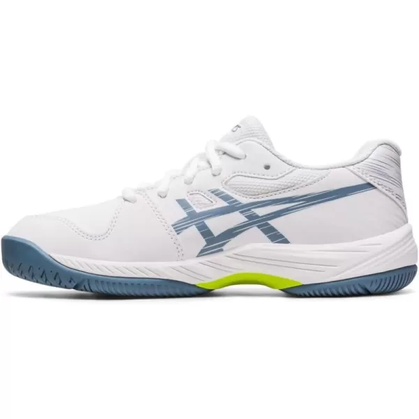 imageASICS Kids GelGame 9 Grade School Tennis ShoeWhiteSteel Blue