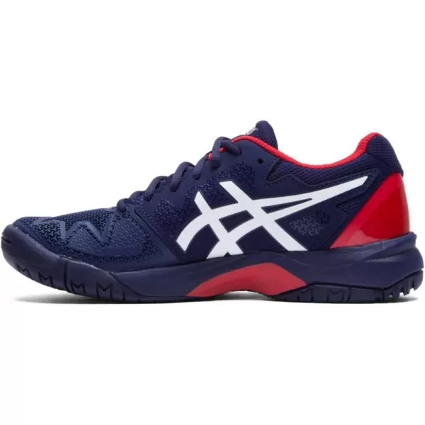 imageASICS Kids GelResolution 8 Grade School Tennis ShoePeacoatClassic Red