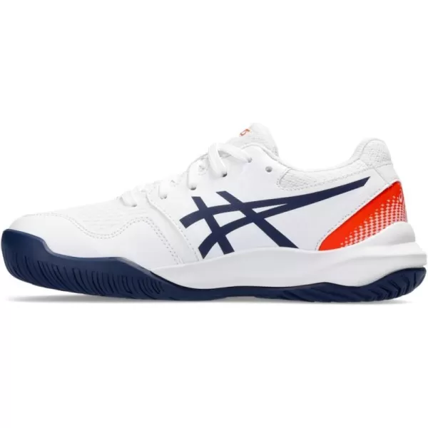 imageASICS Kids GelResolution 9 Grade School Tennis ShoeWhiteBlue Expanse