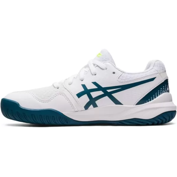 imageASICS Kids GelResolution 9 Grade School Tennis ShoeWhiteRestful Teal
