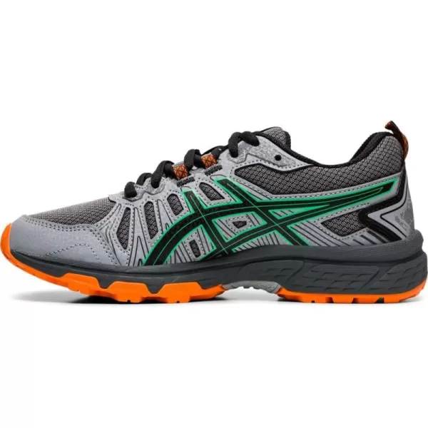 imageASICS Kids GelVenture 7 Grade School Running ShoesCarrier GreyCilantro