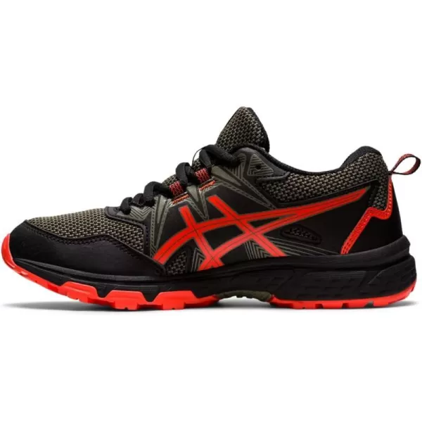 imageASICS Kids GelVenture 8 Grade School Running ShoesBlackCherry Tomato