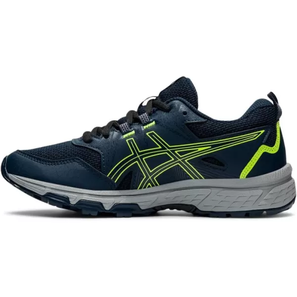 imageASICS Kids GelVenture 8 Grade School Running ShoesFrench BlueHazard Green