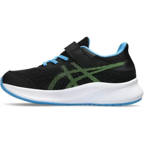 imageASICS Kids Patriot 13 PreSchool Running ShoesBlackElectric Lime