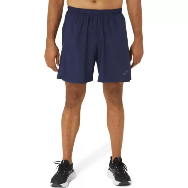 imageASICS Mens 7IN 2 in 1 Short Running ApparelPeacoatRed Snapper