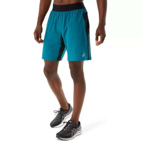 imageASICS Mens 9IN Mixer Short Training ApparelVelvet PinePerformance Black