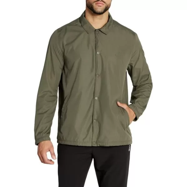 imageASICS Mens Coaches Jacket Training ApparelMantle Green