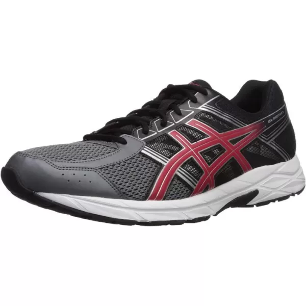imageASICS Mens Contend Running ShoeCarbonClassic RedBlack