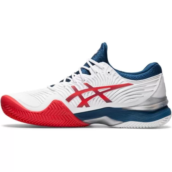 imageASICS Mens Court FlyteFoam 2 Clay Tennis ShoesWhiteMako Blue