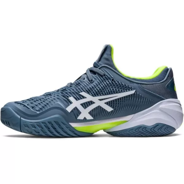 imageASICS Mens Court FlyteFoam 3 Tennis ShoeSteel BlueWhite