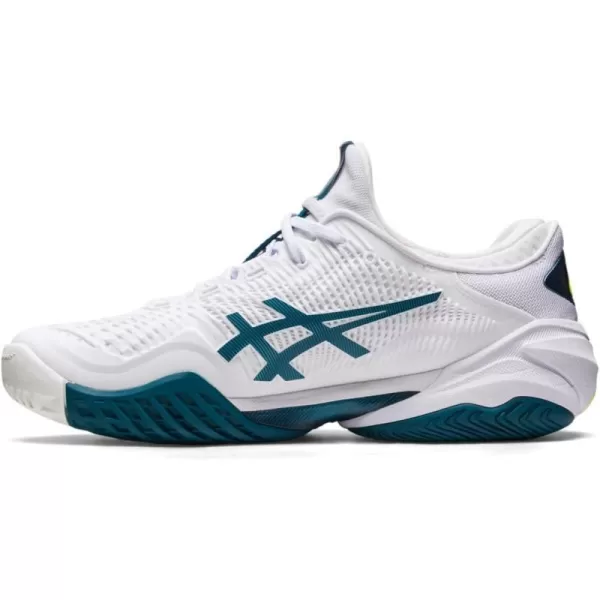imageASICS Mens Court FlyteFoam 3 Tennis ShoeWhiteGris Blue