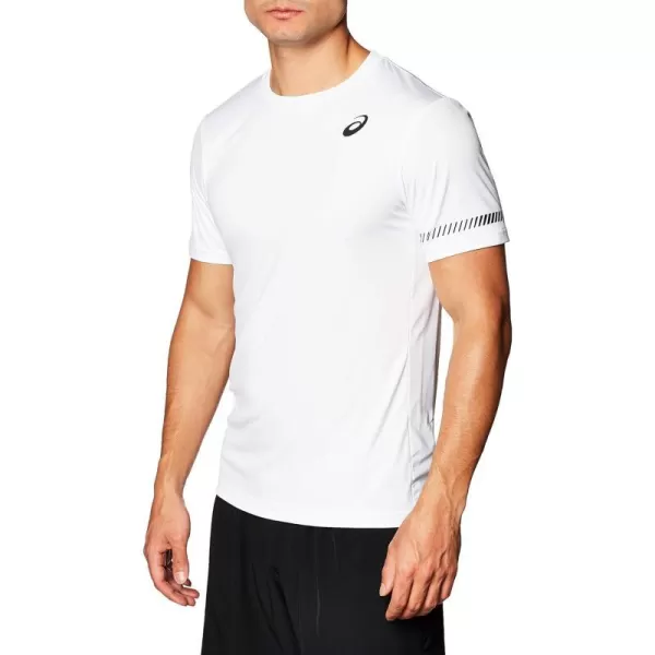 imageASICS Mens Court Short Sleeve TEE Tennis ApparelBrilliant White