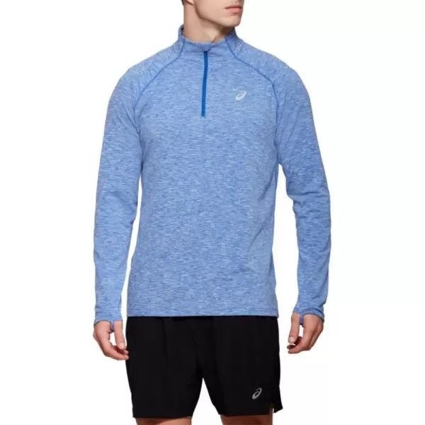 imageASICS Mens Dorai Quarter Zip Running ApparelAsics Blue Heather