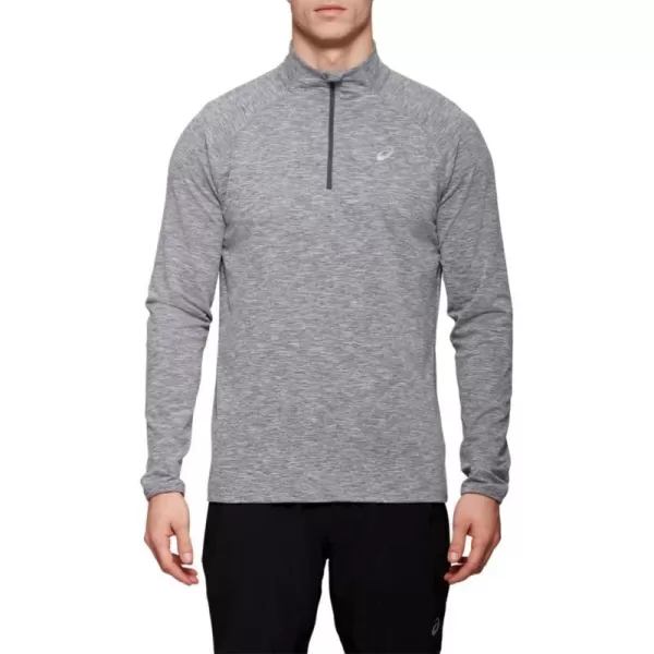 imageASICS Mens Dorai Quarter Zip Running ApparelDark Grey Heather