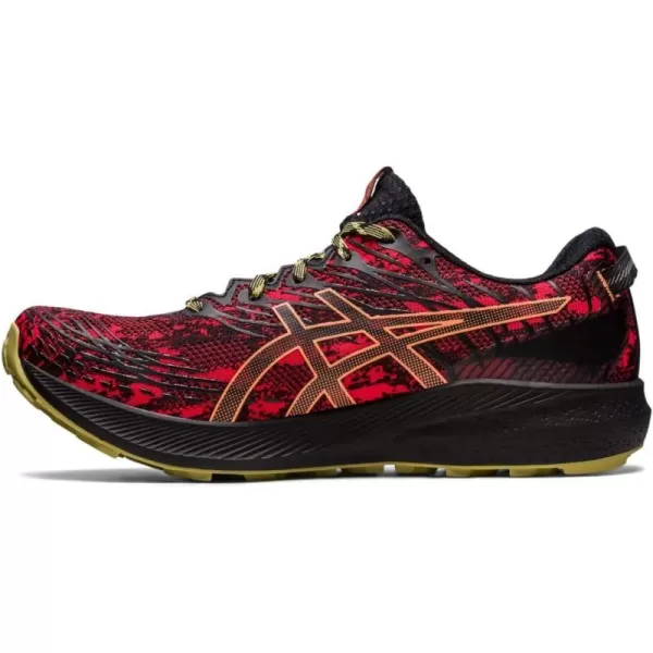 imageASICS Mens Fuji Lite 3 Running ShoesElectric RedBlack