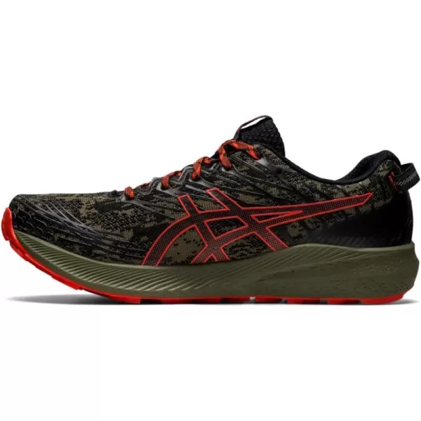 imageASICS Mens Fuji Lite 3 Running ShoesMantlegreenCherry Tomato
