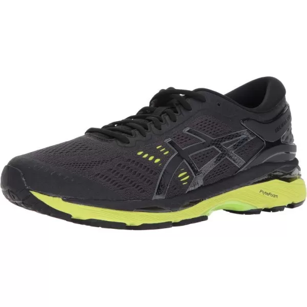 imageASICS Mens GELKayano 24 Athletic ShoeBlackGreen GeckoPhantom
