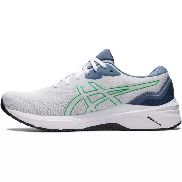 imageASICS Mens GT1000 11 Running ShoesWhiteSteel Blue