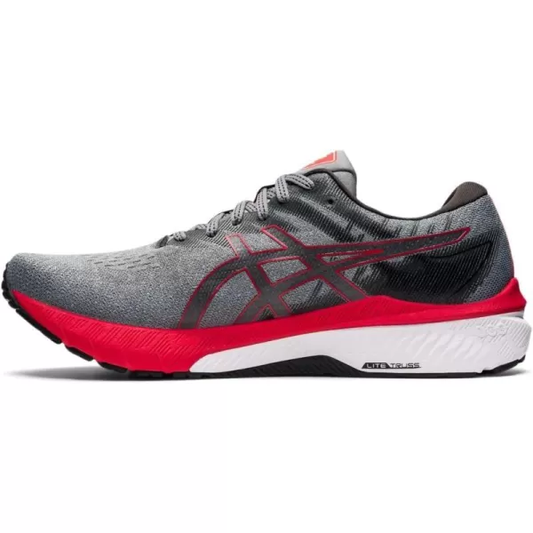 imageASICS Mens GT2000 10 Running ShoesMid GreyElectric Red