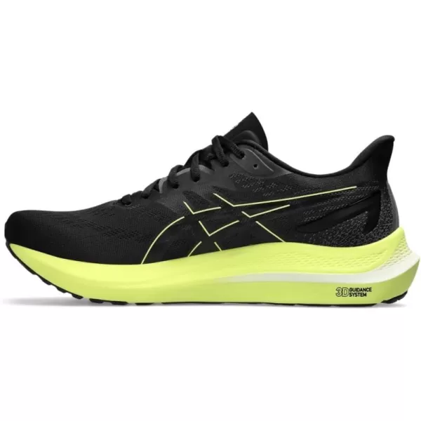 imageASICS Mens GT2000 12 Running ShoeBlackGlow Yellow