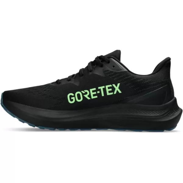 imageASICS Mens GT2000 12 Running ShoeBlackIlluminate Green