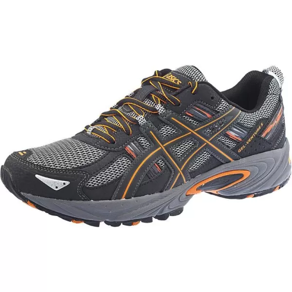 imageASICS Mens Gel Venture 5 Running ShoeBlackShocking Orange