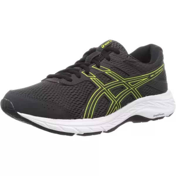 imageASICS Mens GelContend 6 Running ShoesGraphite GreyLime Zest 022