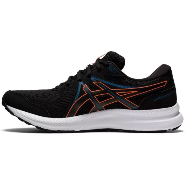 imageASICS Mens GelContend 7 Running ShoeBlackMarigold Orange