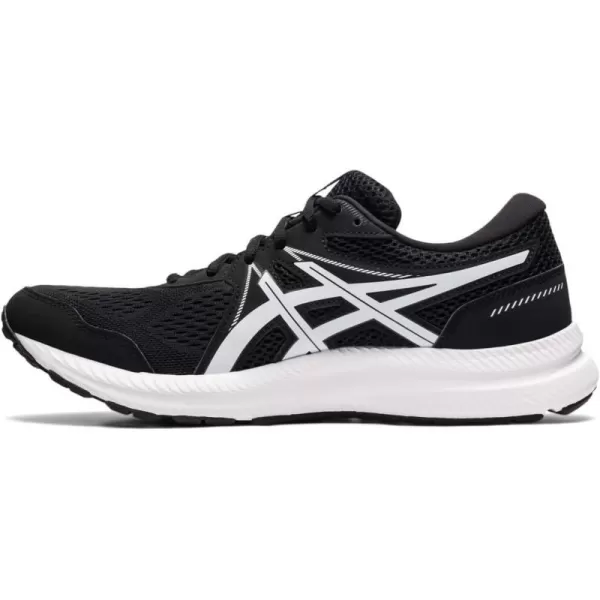 imageASICS Mens GelContend 7 Running ShoeBlackWhite