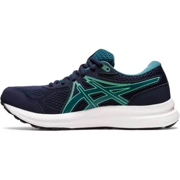 imageASICS Mens GelContend 7 Running ShoeMidnightVelvet Pine