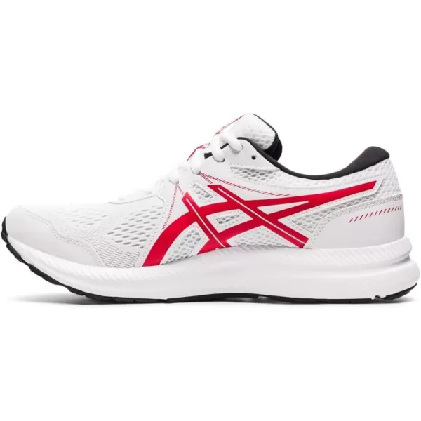imageASICS Mens GelContend 7 Running ShoeWhiteClassic Red