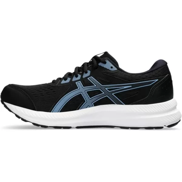 imageASICS Mens GelContend 8 Running ShoesBlackBlue Bliss