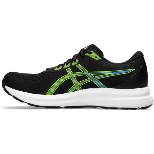 imageASICS Mens GelContend 8 Running ShoesBlackElectric Lime