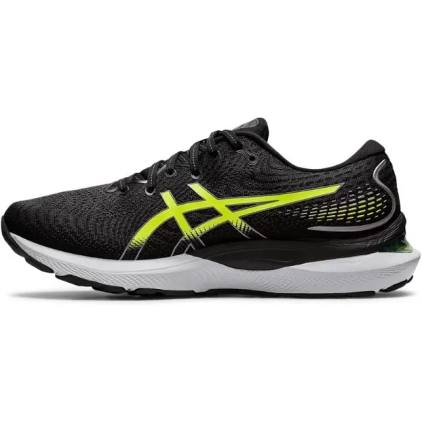 imageASICS Mens GelCumulus 24 Running ShoesBlackHazard Green
