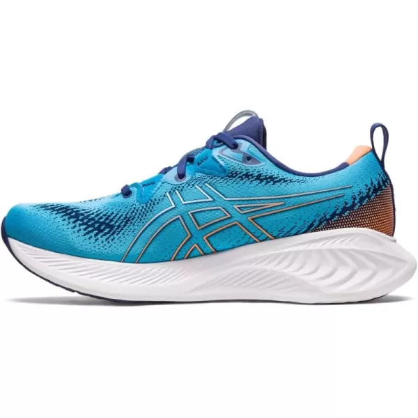 imageASICS Mens GelCumulus 25 Running ShoesIsland BlueSun Peach