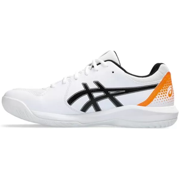 imageASICS Mens GelDedicate 8 Pickleball ShoesWhiteShocking Orange