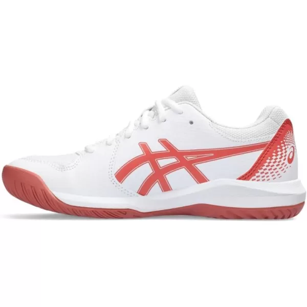 imageASICS Mens GelDedicate 8 Pickleball Tennis ShoeWhiteLight Garnet