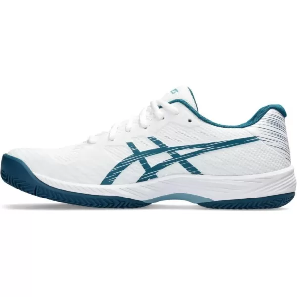 imageASICS Mens GelGame 9 ClayOC Tennis ShoesWhiteRestful Teal