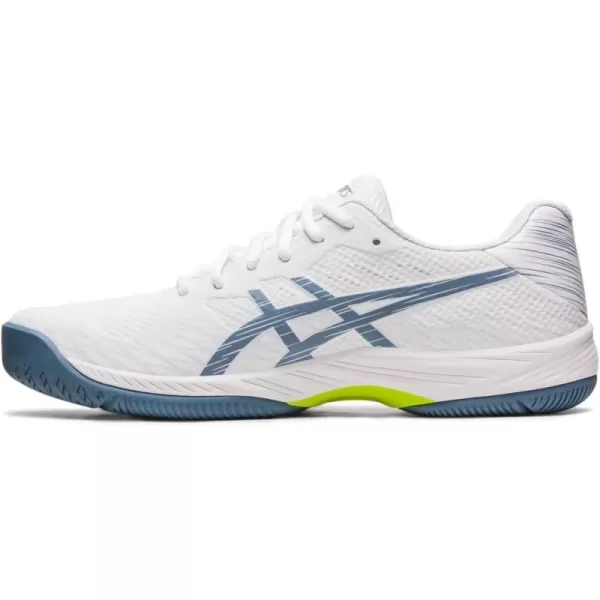 imageASICS Mens GelGame 9 Tennis ShoeWhiteSteel Blue