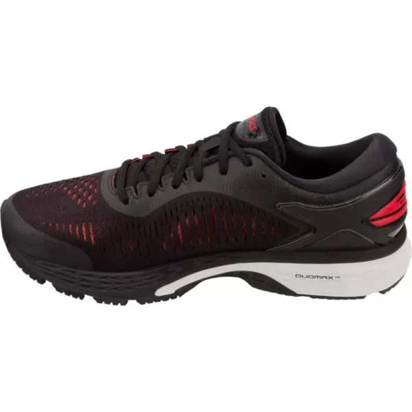 imageASICS Mens GelKayano 25 Running ShoeBlackClassic Red