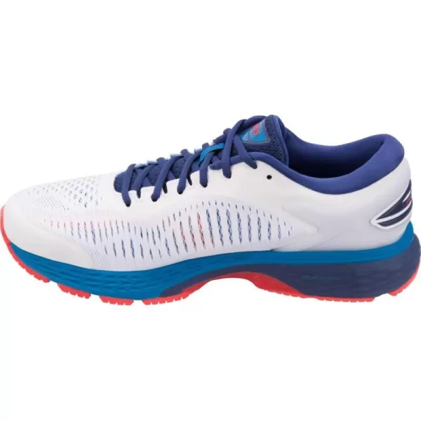 imageASICS Mens GelKayano 25 Running ShoeWhiteBlue Print