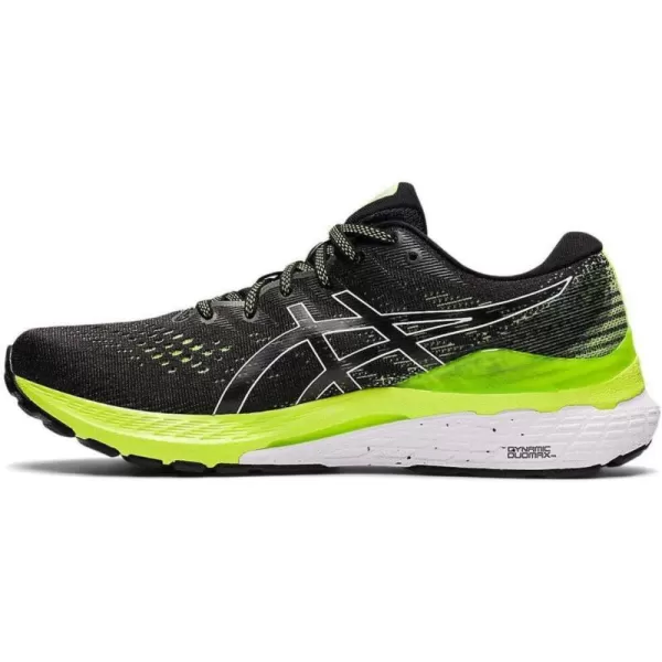imageASICS Mens GelKayano 28 Running ShoesBlackHazard Green