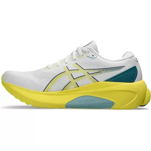 imageASICS Mens GelKayano 30 Running ShoesWhiteBright Yellow