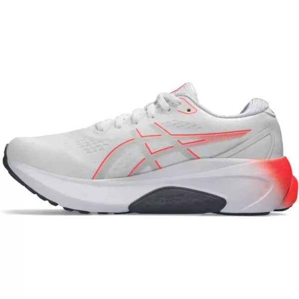 imageASICS Mens GelKayano 30 Running ShoesWhiteSunrise Red